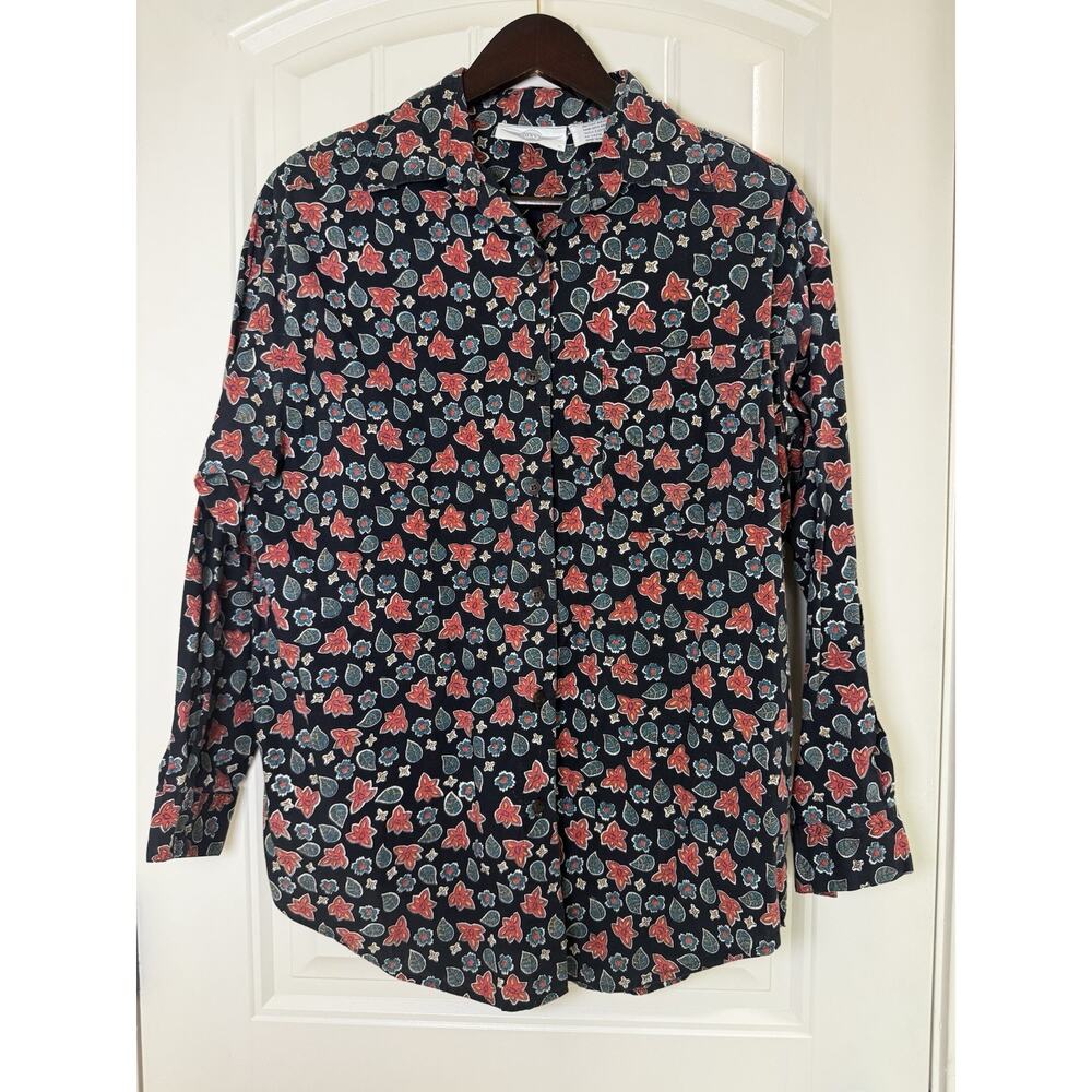 Vintage OSC Women’s Floral Button Up‎ Shirt Small Boho Cottagecore 90s Y2K
